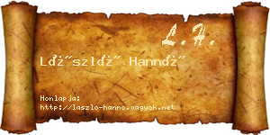 László Hannó névjegykártya