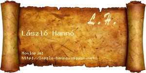 László Hannó névjegykártya