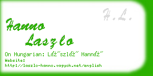 hanno laszlo business card